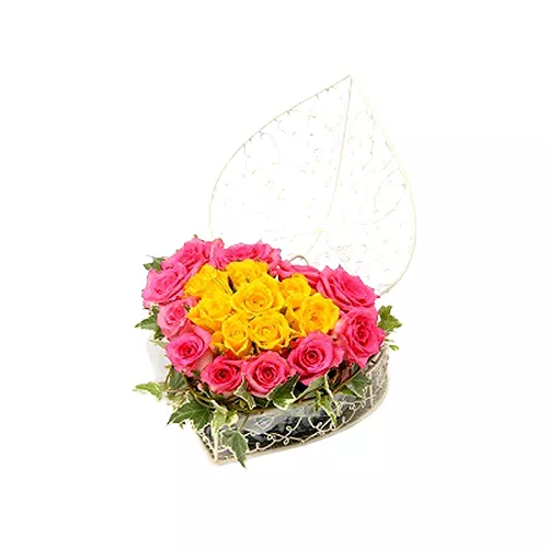 Bright Floral Heart Display
